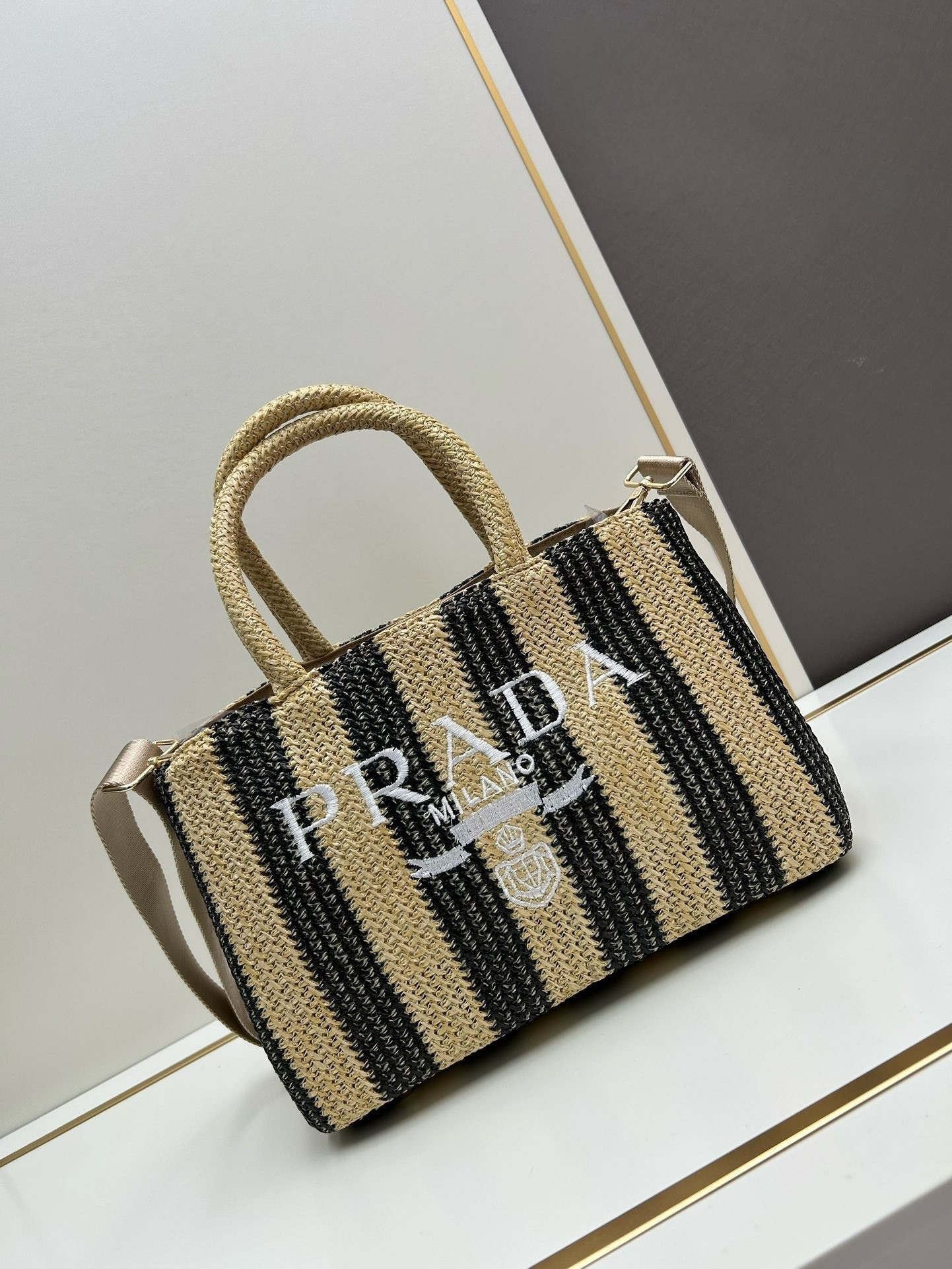 PRD Crochet Bag - Beige/Black