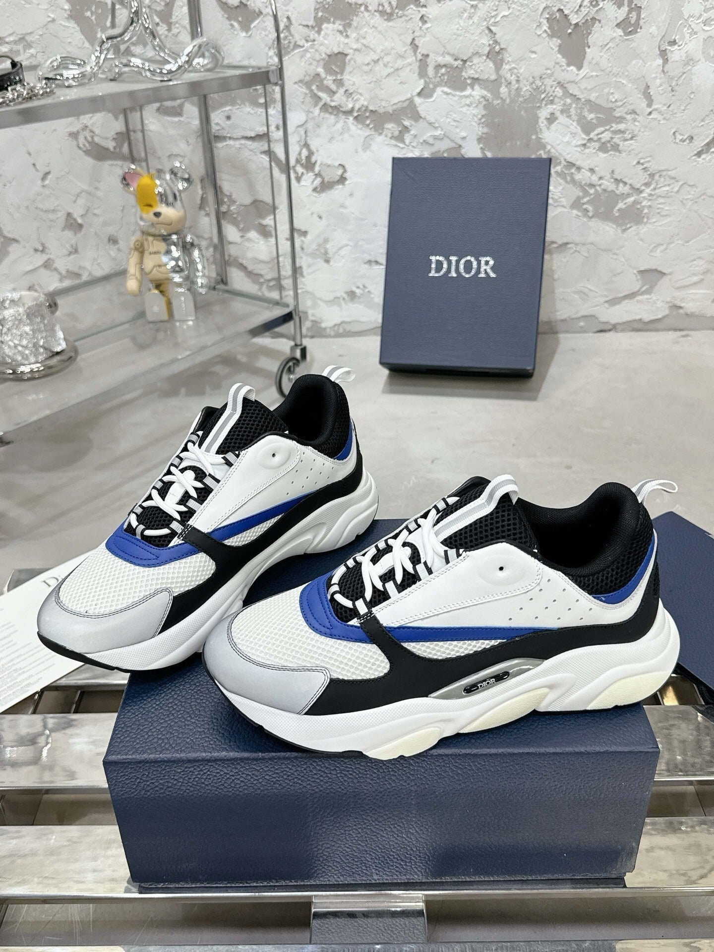 CD B22 Sneaker - White/Black-Blue