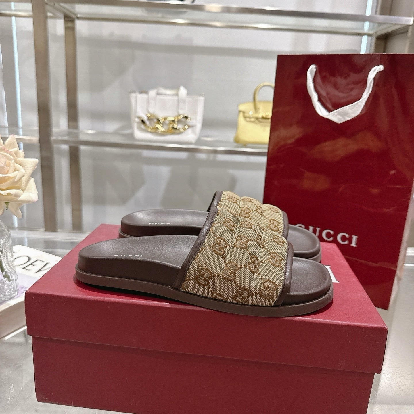 GC Slides - Beige/Brown