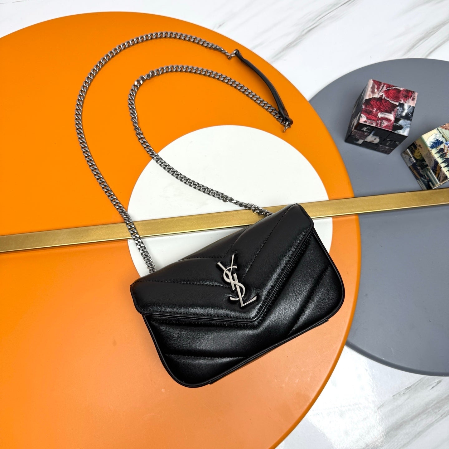 YSL Quilted Bag - Black