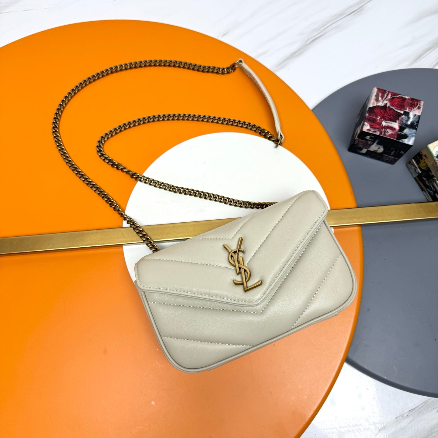 YSL Quilted Bag - White