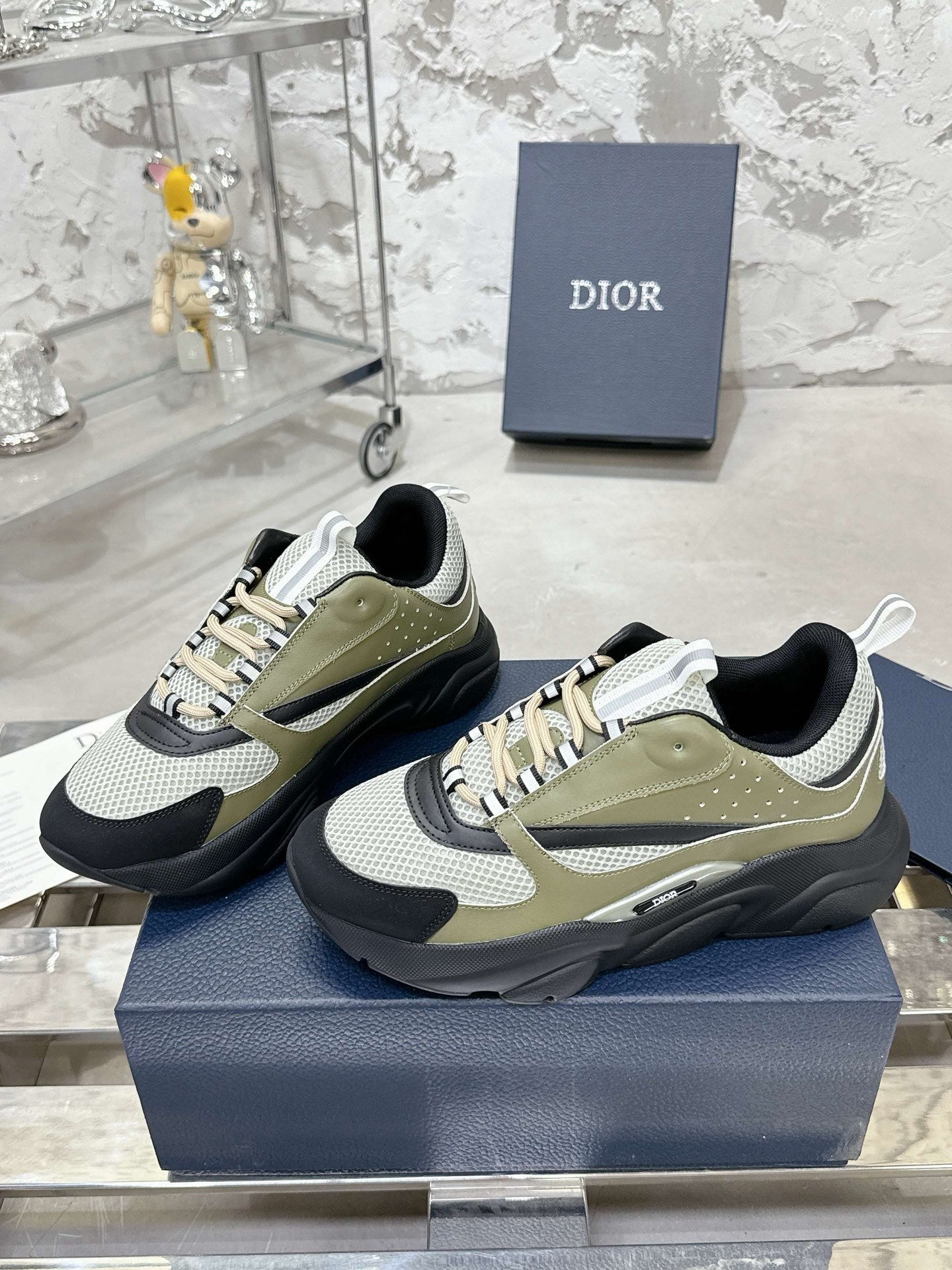 CD B22 Sneaker - Beige/Olive-Black