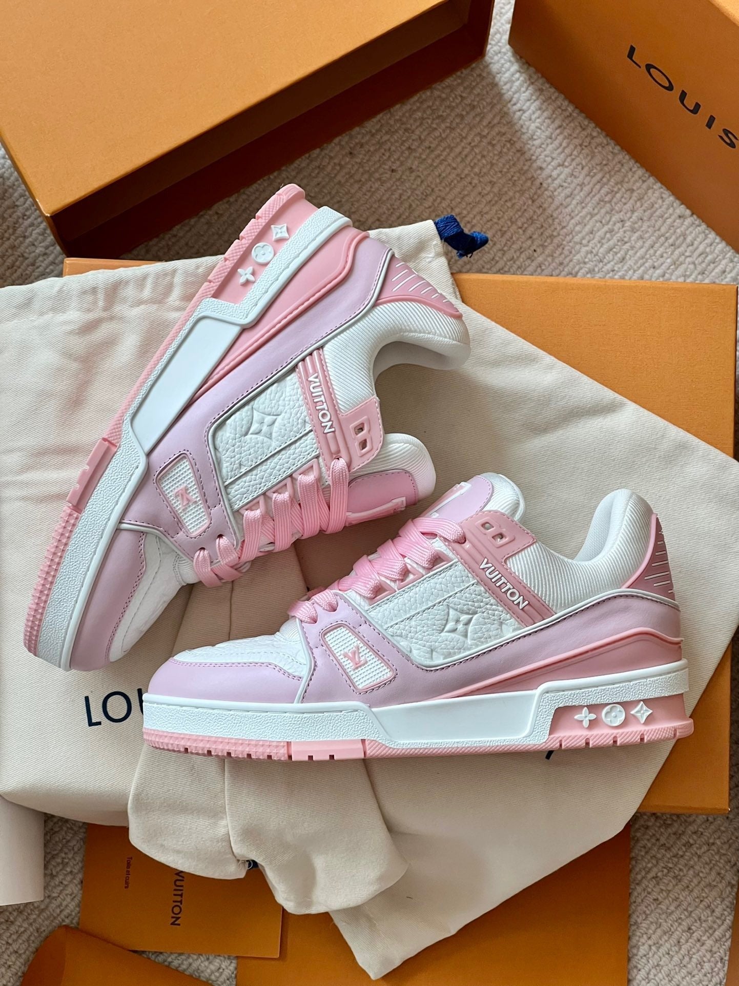 LV Trainers - Light Pink