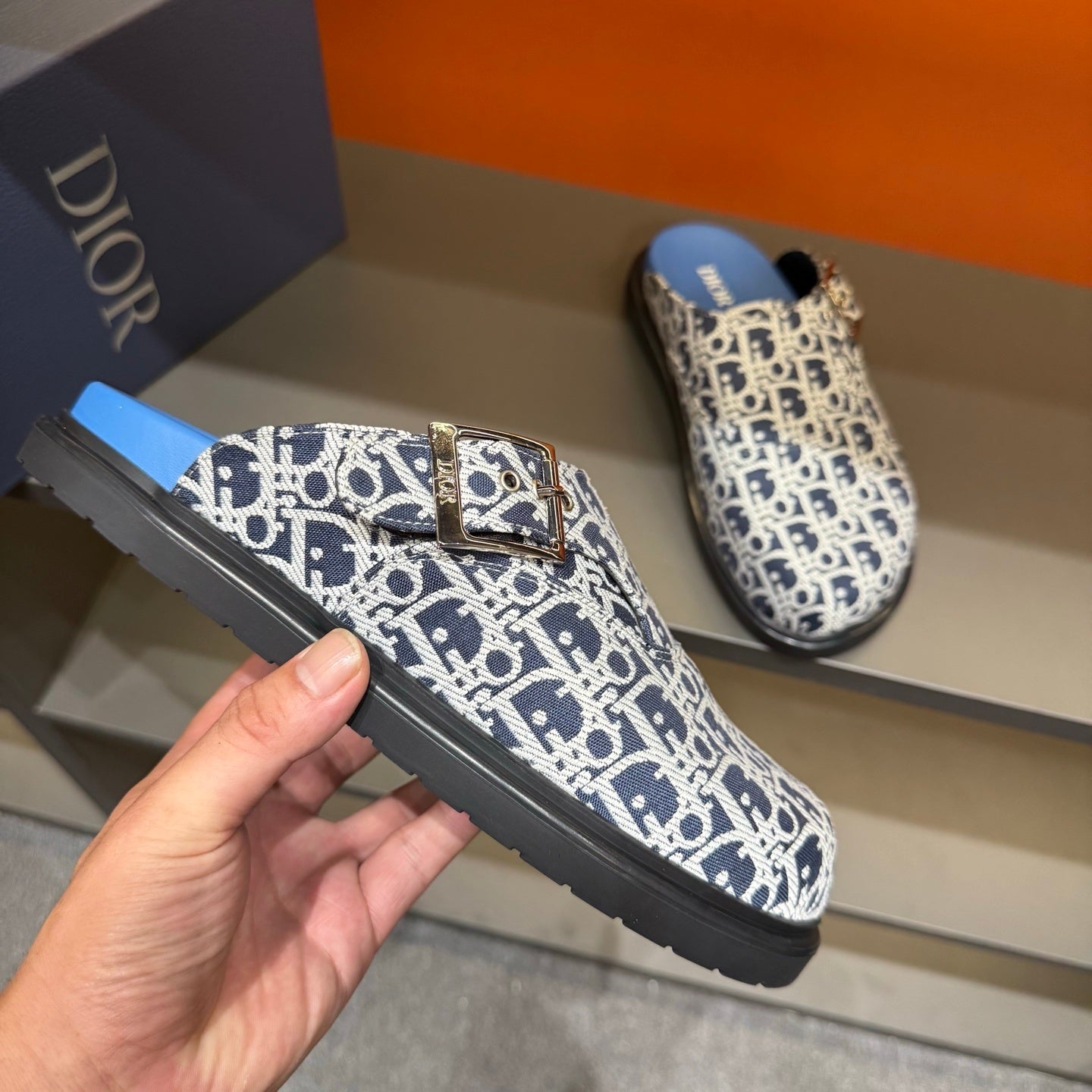 CD Clogs - Blue Oblique