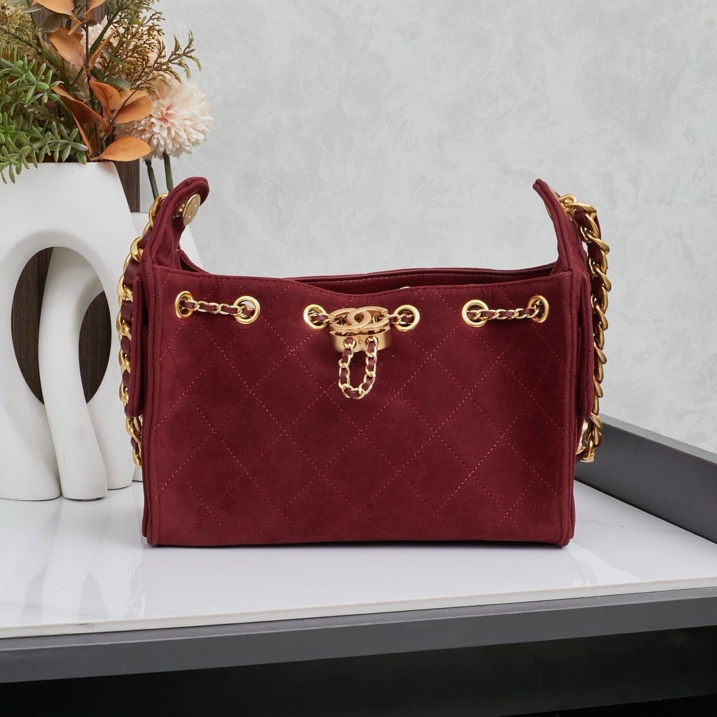 CNL Hobo Bag - Burgundy