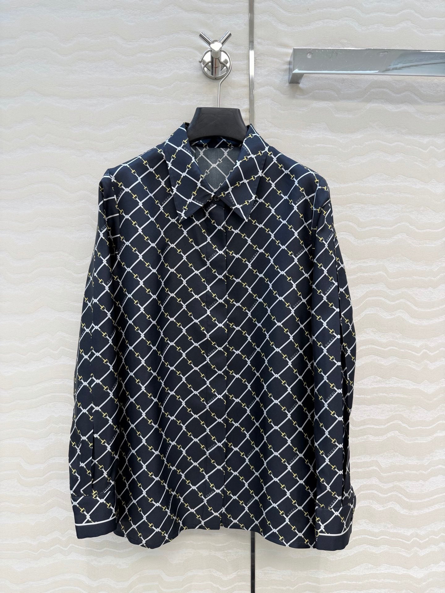 GC Silk Twill Shirt - Black/White